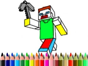 Minecraft Coloring Puzzle Game