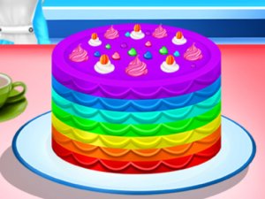 Rainbow Cake Baking Fun