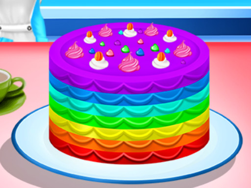 Rainbow Cake Baking Fun