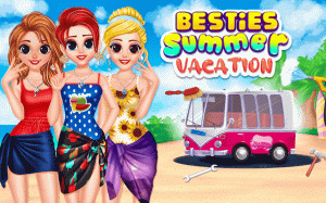 Besties Summer Vacation: Princess Beach Trip Online Game
