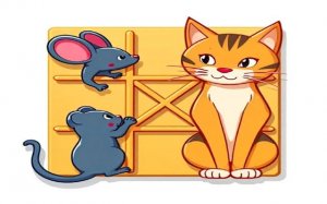 Tic-Tac-Toe: Mouse vs. Cat - Strategy Puzzle Game