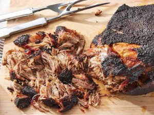 Cider-Brined Pork Shoulder Smoked Low and Slow for Tender Pulled Meat