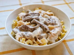 Sirloin Stroganoff With Nonfat Sour Cream: A Leaner Weeknight Dinner