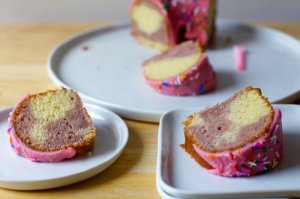 A Parent's Speedy Pink Raspberry Swirl Cake for Birthday Celebrations